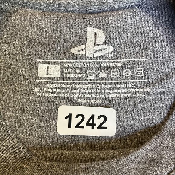 Playstation Men Shirt L Gray Graphic Print Symbols Tee - Picture 2 of 7
